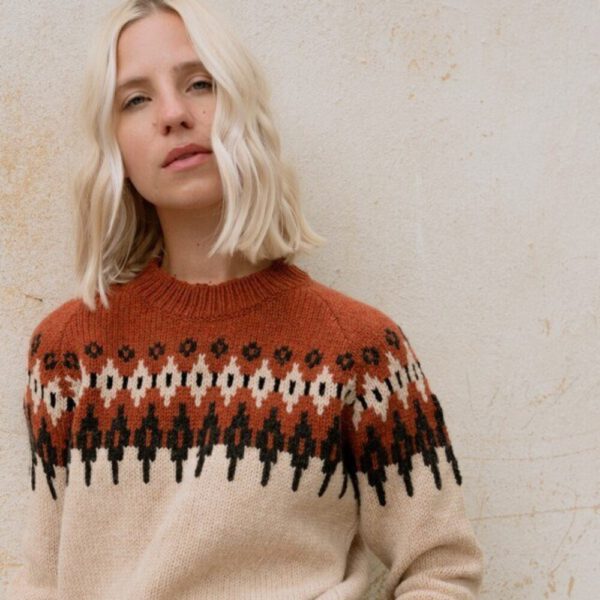 Knitted Womens Merino Pullover, Scandinavian Style Woolen Sweater, Soft Minimalist Merino Top SAND