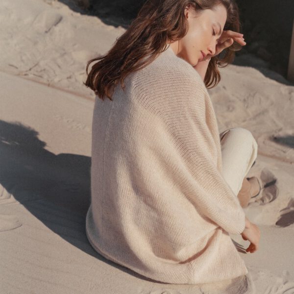 Wool Cape Poncho, Loose Fit Woolen Poncho, Knitted Lightweight Wool Cape