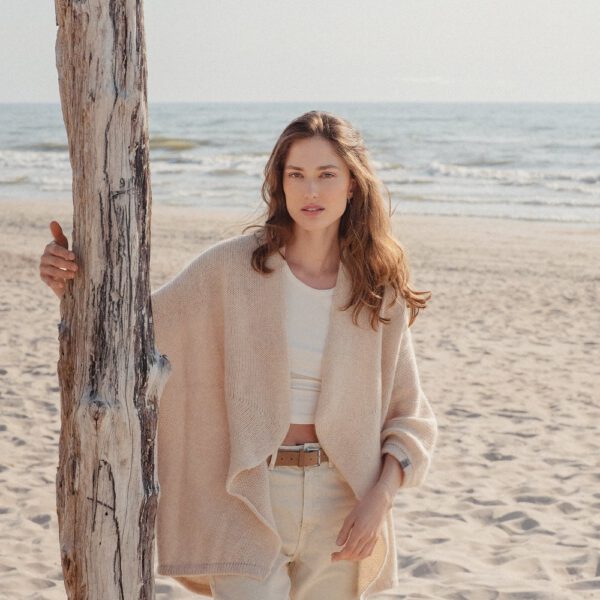 Wool Cape Poncho, Loose Fit Woolen Poncho, Knitted Lightweight Wool Cape