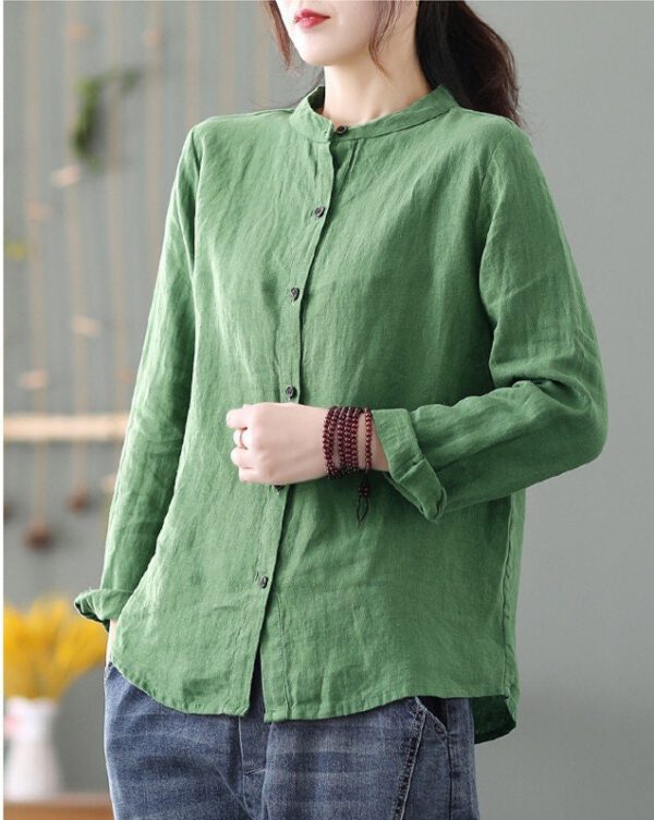 Linen Top Shirt Style Comfortable Fit F231