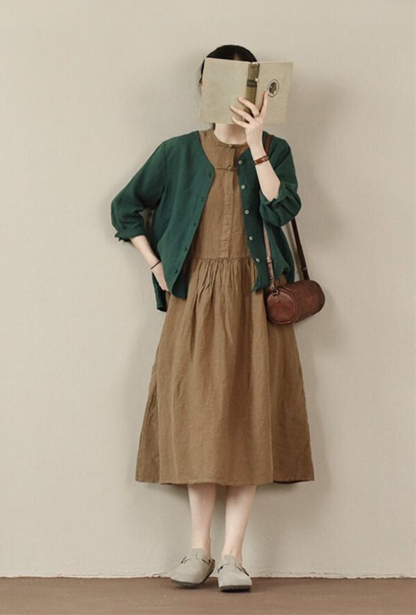 Linen Top Shirt Style Everyday Fit F378
