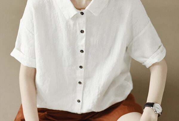 Linen Top Boho Chic Extended Fit F401